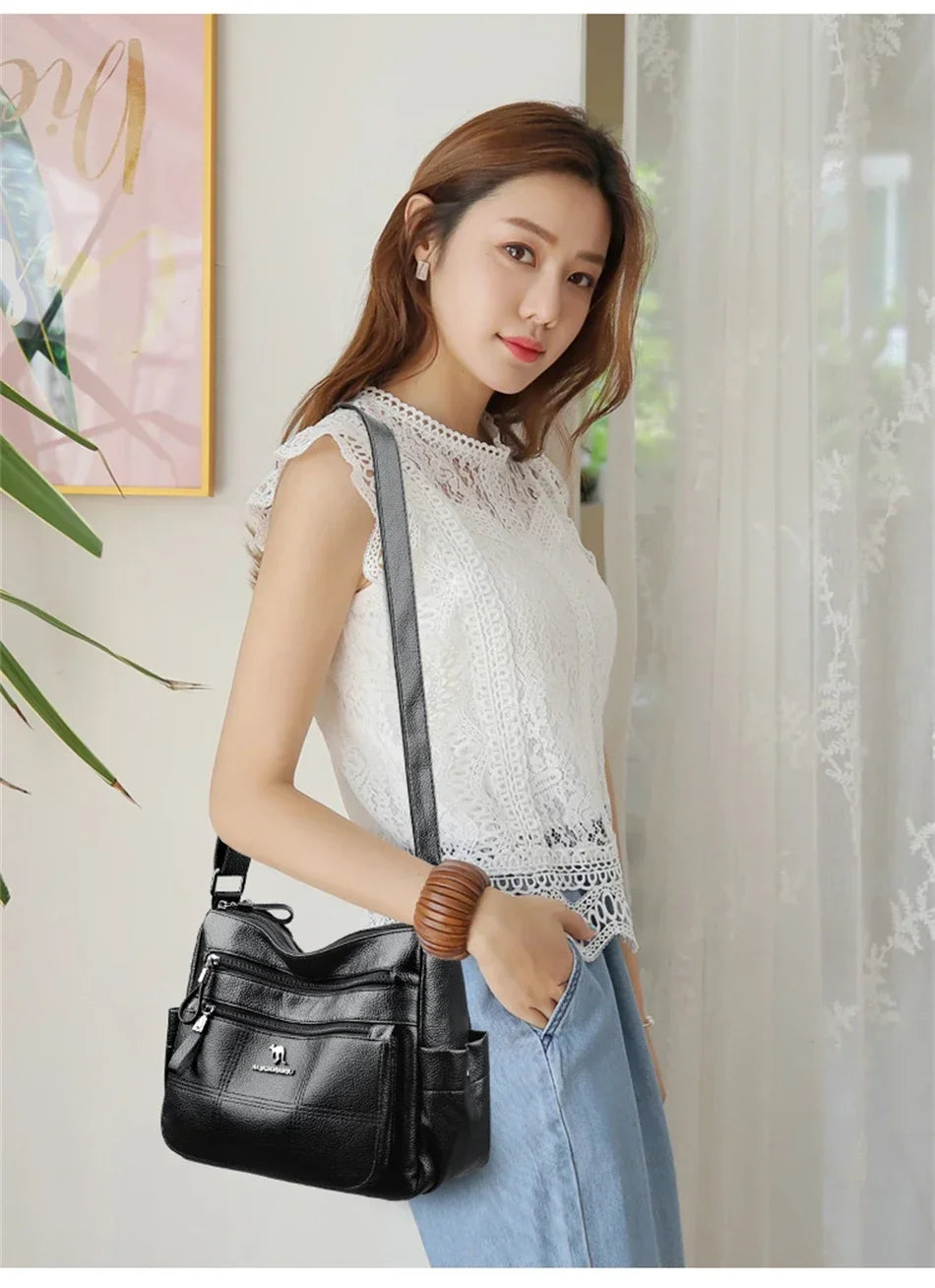Brand Leather 3 Layers Alligator Crossbody Bag for Women Female Shoulder Messenger Sac Luxury Designer Ladies Handbags Streetsharks