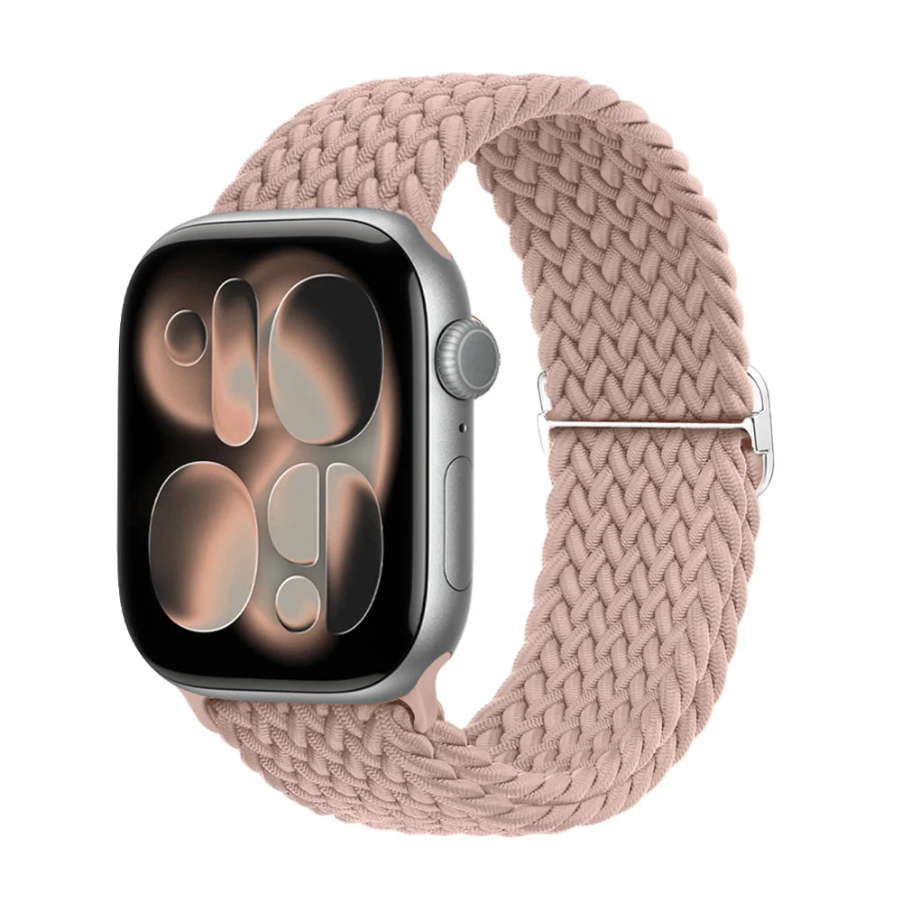 Apple Watch Band 42mm 46mm 44mm 40mm 45mm Ultra 3 49mm Braided Bracelet Correa Series 11 10 9 8 7 6 SE3 Smartwatch Straps luxecrown.co.uk