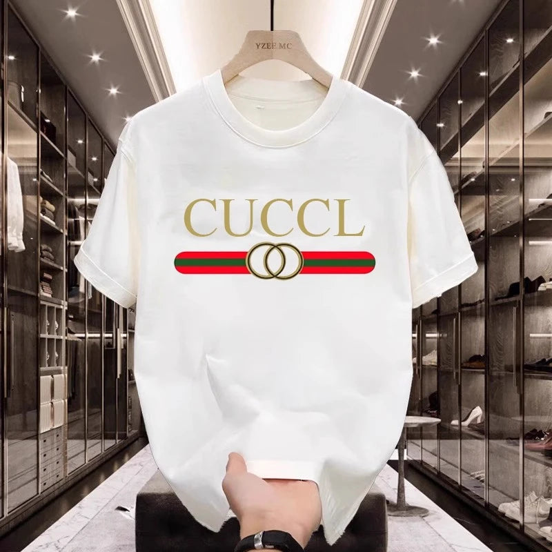 New European and American Trend Short-sleeved T-shirt for Men 2026 New G Cotton Fashion Short-sleeved s T-shirt luxecrown.co.uk