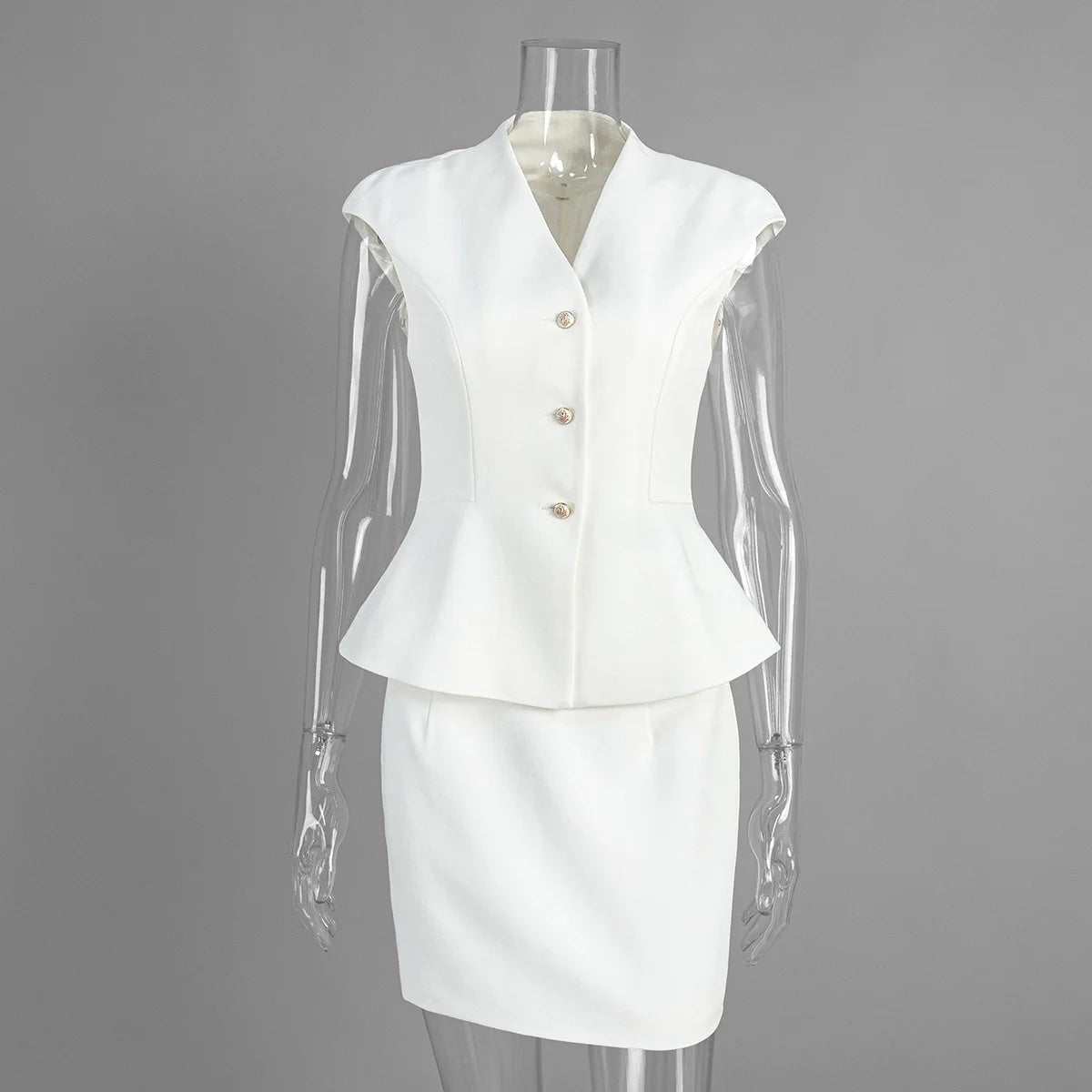 TARUXY Sleeveless Vest Skirt Set Female 2026 Spring Summer New V-Neck Slim Vest Short Skirt Women's Suits Commuting Fashion Suit