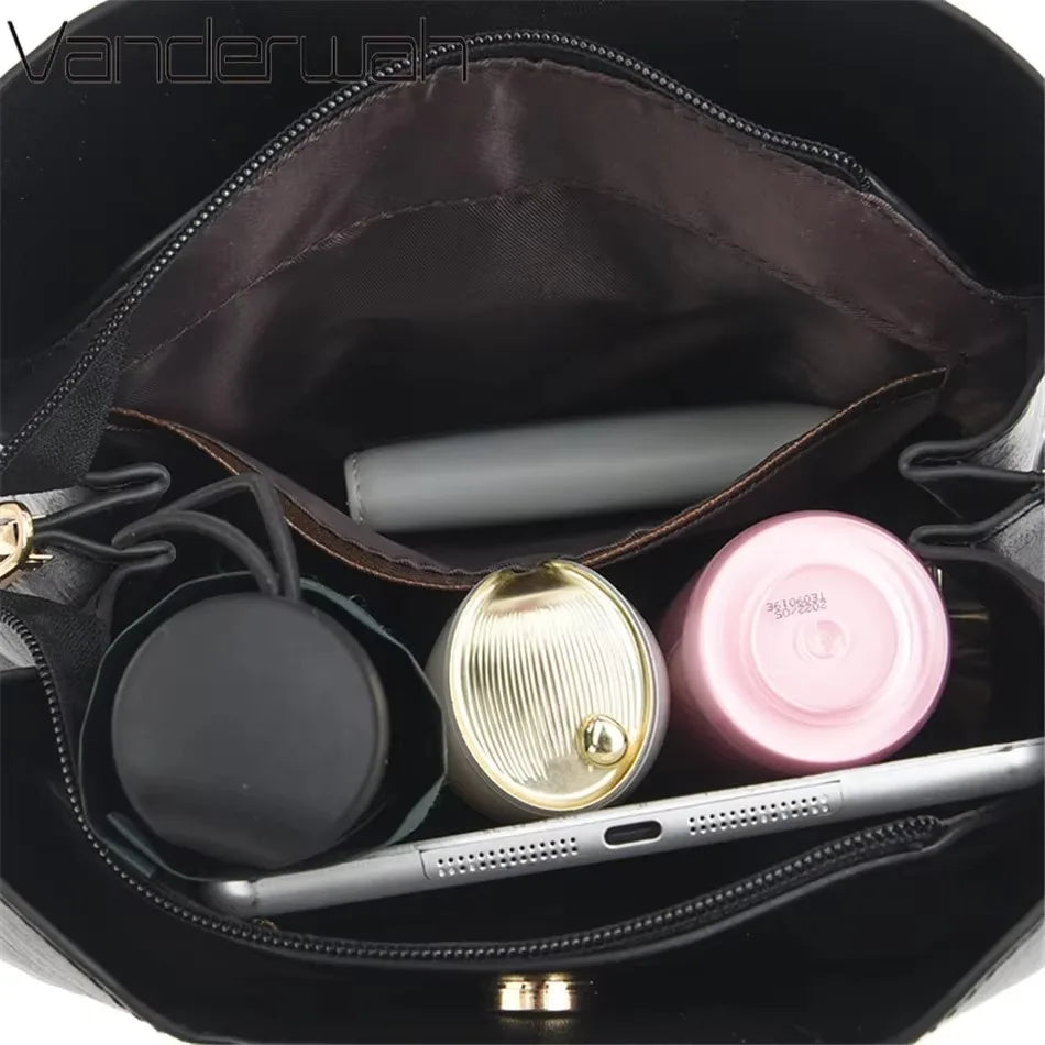 Luxury Handbag Fashion Print Large Capacity Soft Leather Women Shoulder Crossbody Bag Leisure Designer Ladies Purses and Handbag luxecrown.co.uk