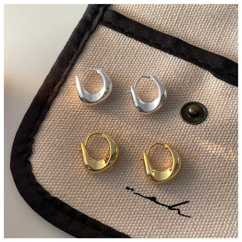 Retro Stainless Steel Twisted Spiral Statement Earrings for Women Girls Party Wedding Jewelry Geometry Gold Color Metal Earrings Streetsharks