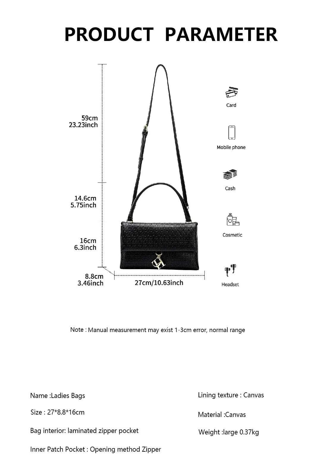 CH Detachable With Cover Chain Bag High Quality Women's Luxury Brand Bags Fashion Simple New Large Capacity Women's Shoulder Bag