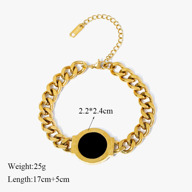 GANEMLY 316L Stainless Steel Tree of Life Bracelet For Women Fashion 18K Gold Plated Wrist Chain Waterproof Jewelry Lady Gift