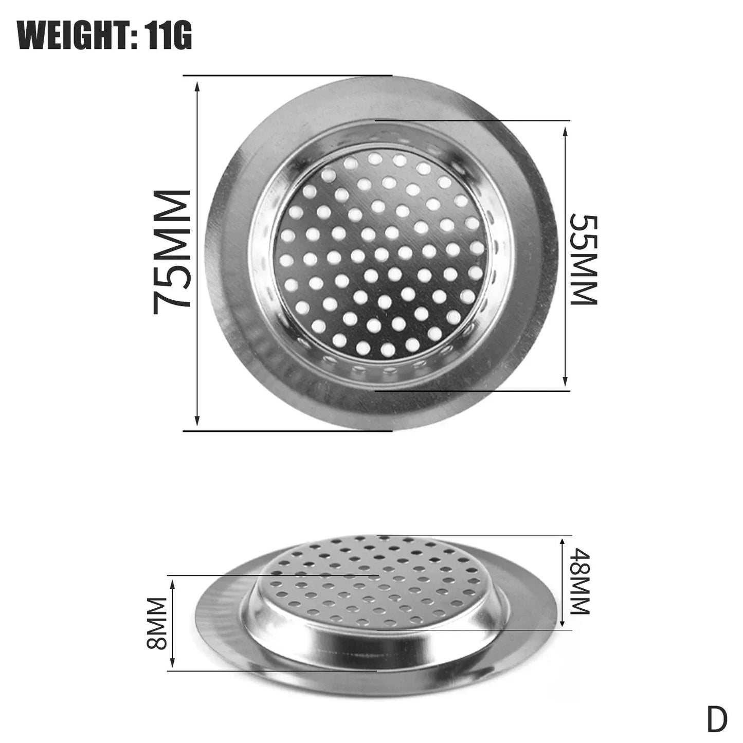 Hair Catcher Stopper Stainless Steel Bathtub Shower Drain Hole Filter Trap Metal Wire Sink Strainer Kitchen Bathroom Accessories Streetsharks