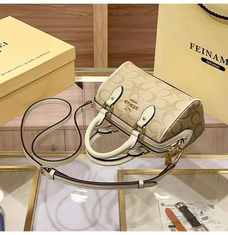 Light luxury brand Boston handbag women's 2026 autumn and winter new crossbody bag retro high-end single shoulder handbag