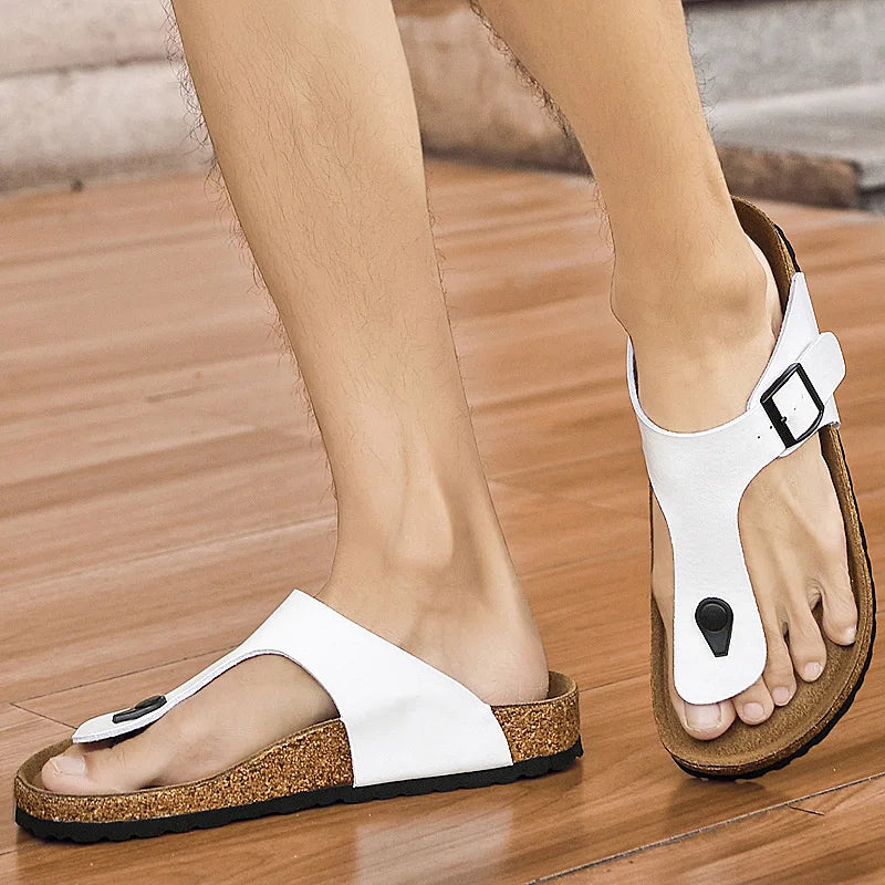 2025 Men's Non-Slip Slippers Quick-Dry Indoor Outdoor Sandals Soft Sole Comfortable Summer Footwear Euro 35-46 Brown/Black luxecrown.co.uk