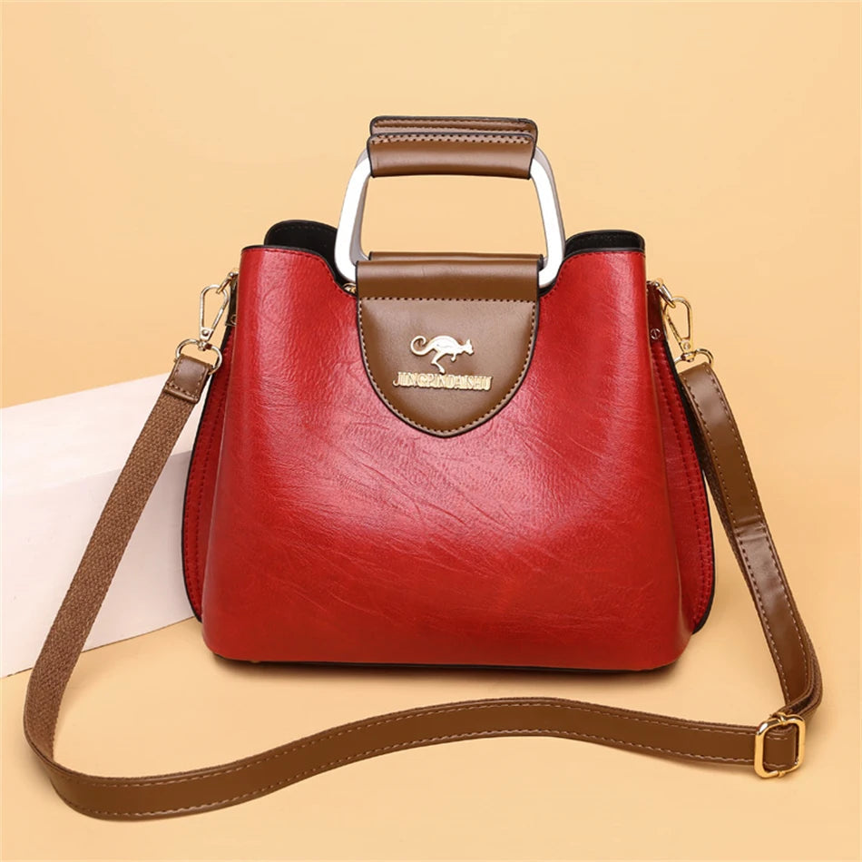 Luxury Designer Handbag Purses for Women 2024 Female Oil Leather Branded Shoulder Crossbody Messenger Tote Bag Small Fashion Sac Streetsharks