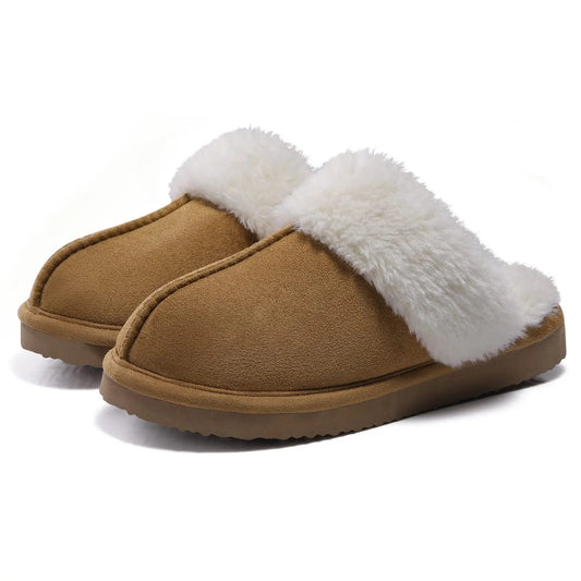 New Winter Fuzzy Women Slippers Indoor Soft House Shoes Fashion Brand Fluffy Suede Women Shoes Outdoor Antiskid Flat Slippers Streetsharks
