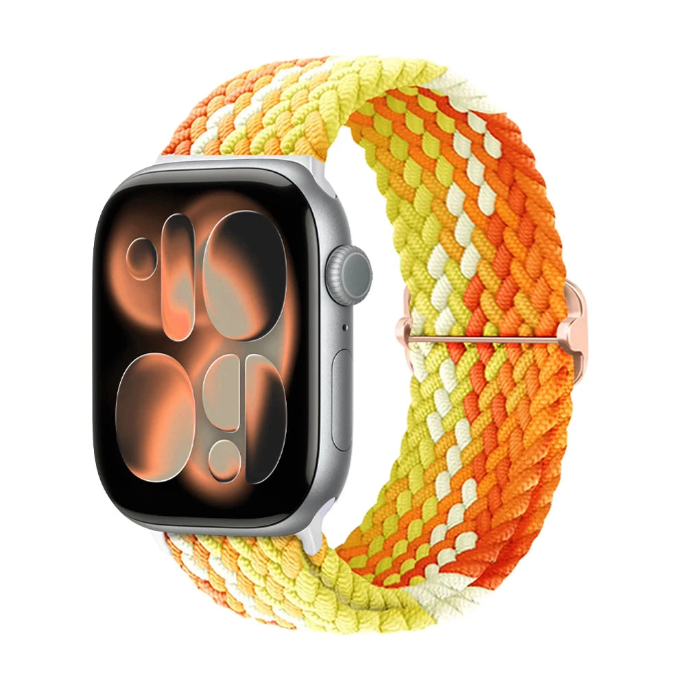 Apple Watch Band 42mm 46mm 44mm 40mm 45mm Ultra 3 49mm Braided Bracelet Correa Series 11 10 9 8 7 6 SE3 Smartwatch Straps luxecrown.co.uk
