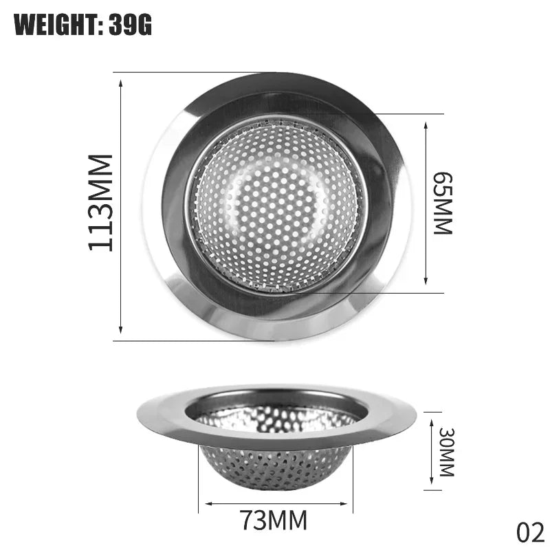 Hair Catcher Stopper Stainless Steel Bathtub Shower Drain Hole Filter Trap Metal Wire Sink Strainer Kitchen Bathroom Accessories Streetsharks