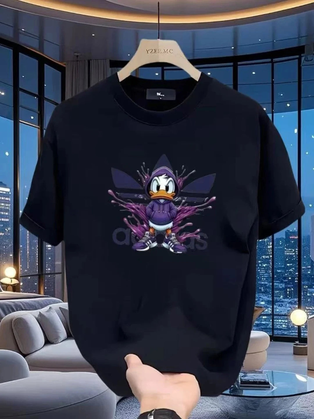 Unisex pure cotton summer round neck printed short-sleeved T-shirt fashionable sporty basic men's T-shirt shirts harajuku luxecrown.co.uk