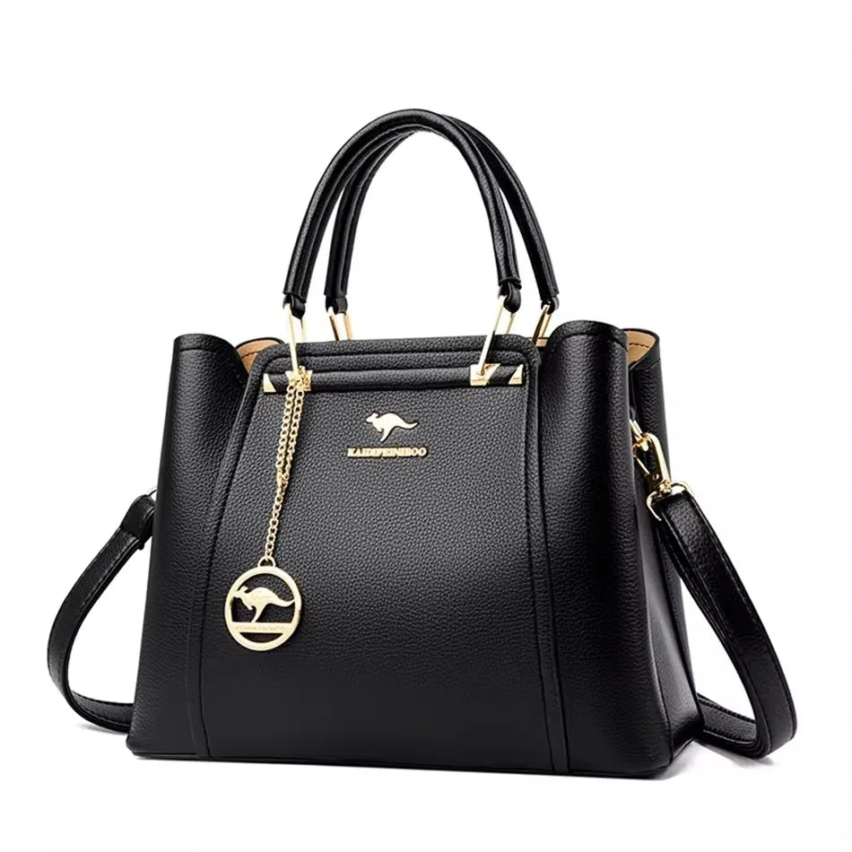 Luxury Handbag Fashion Print Large Capacity Soft Leather Women Shoulder Crossbody Bag Leisure Designer Ladies Purses and Handbag luxecrown.co.uk