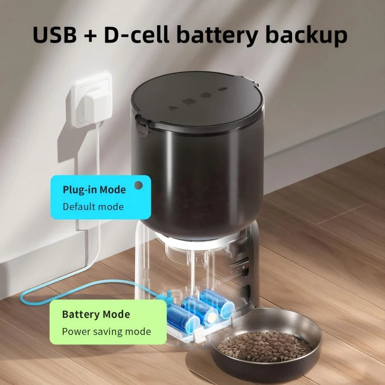 Coofull Elecpet 3 in 1 Smart Pet Feeder With Laser Tracking App Control AI Powered 4L Automatic Cat Food Dispenser luxecrown.co.uk