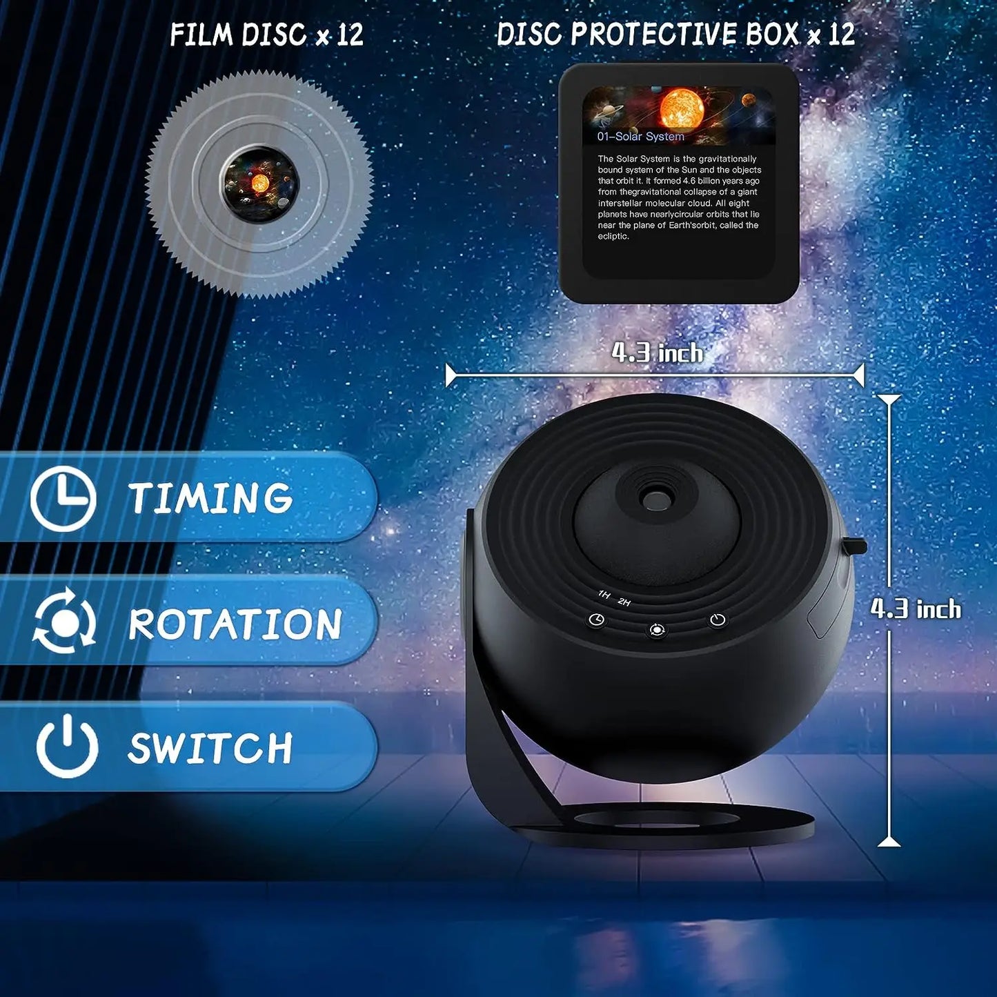 13 in 1 Star Projector, Planetarium Galaxy Projector for Bedroom, Aurora Projector, Night Light Projector for Kids Adults