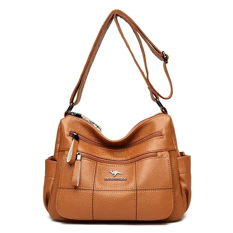 Luxury Handbag Fashion Print Large Capacity Soft Leather Women Shoulder Crossbody Bag Leisure Designer Ladies Purses and Handbag luxecrown.co.uk