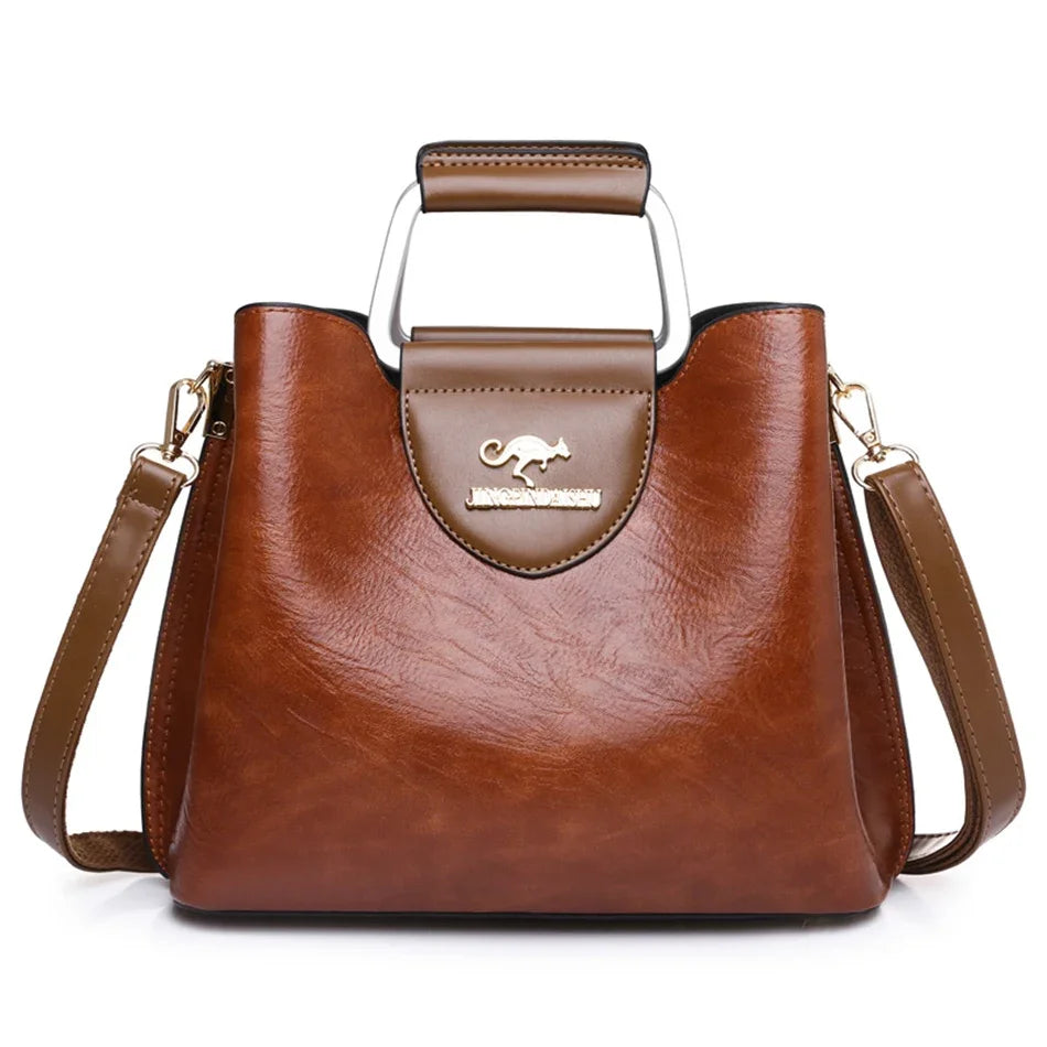Luxury Designer Handbag Purses for Women 2024 Female Oil Leather Branded Shoulder Crossbody Messenger Tote Bag Small Fashion Sac Streetsharks