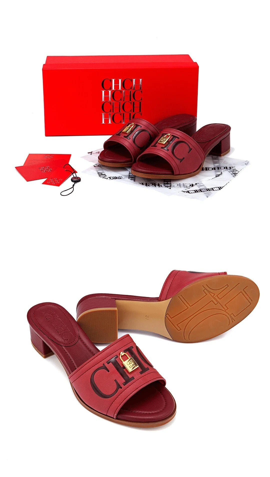 CH 2026 Elegant Women's Sandals Leather Dressy Party Evening Luxury Metal Buckle Non Slip Comfort Women Shoes Gift Box luxecrown.co.uk