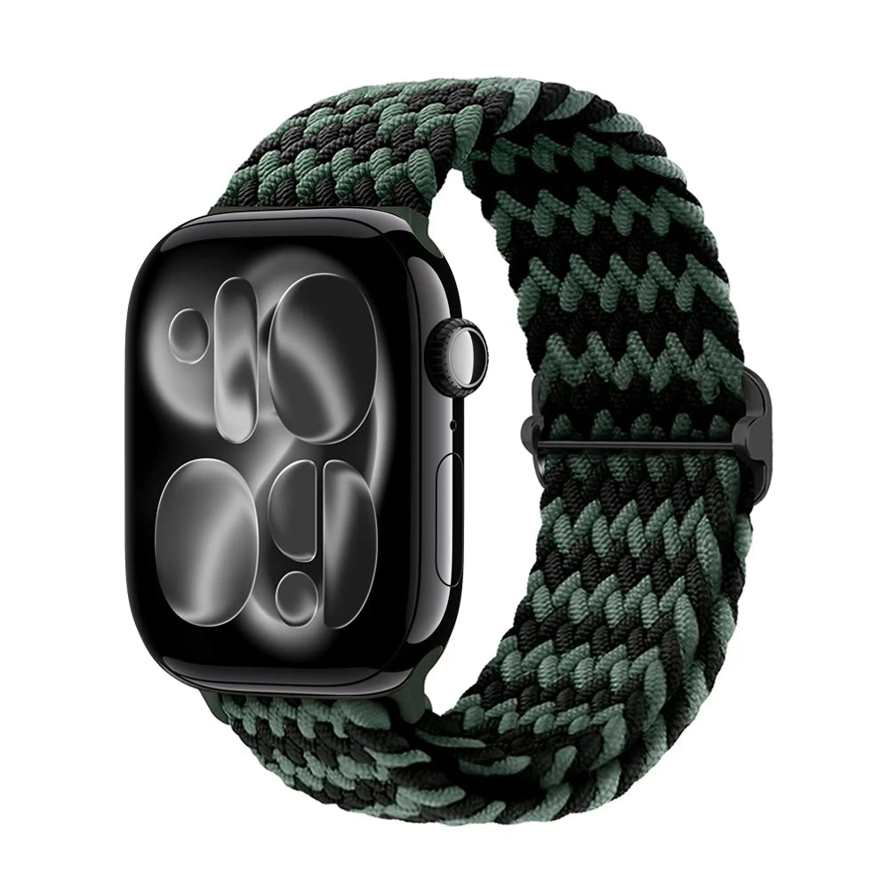 Apple Watch Band 42mm 46mm 44mm 40mm 45mm Ultra 3 49mm Braided Bracelet Correa Series 11 10 9 8 7 6 SE3 Smartwatch Straps luxecrown.co.uk