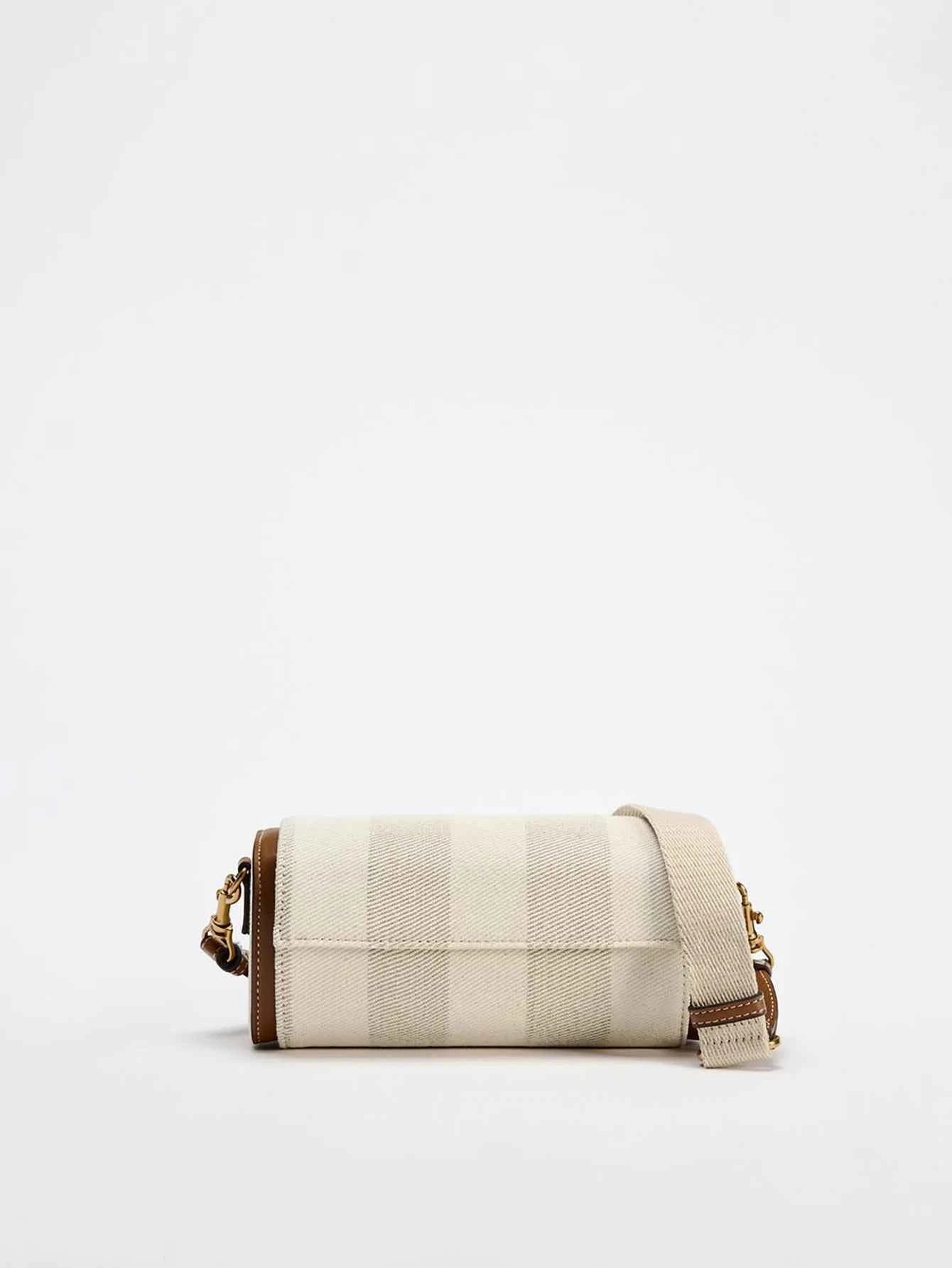 Wide Strap women's Vintage Crossbody Bag Summer Tote Ladies Luxury Handbags One Shoulder Armpit Small Cylinder Bags For Femele