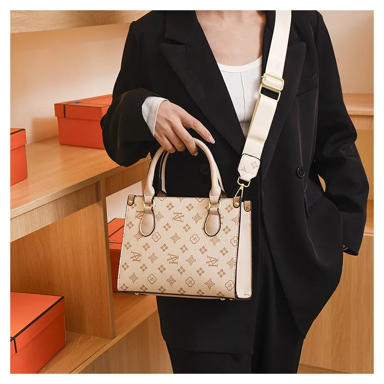 Elegant Retro Women's Tote Bag Single Shoulder Crossbody Bag Floral Print Ladies Handbag Luxury Texture Commuter Messenger Bag luxecrown.co.uk