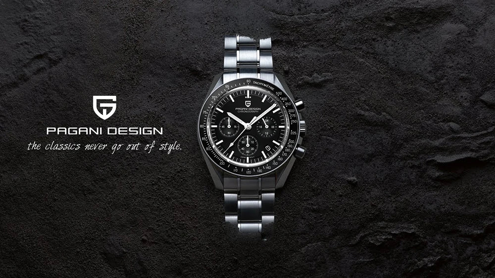 2025 New PAGANI DESIGN Moon Men's Watches Top Luxury Quartz Watch Man VK63 Chronograph Wristwatch AR Sapphire Mirror Waterproof