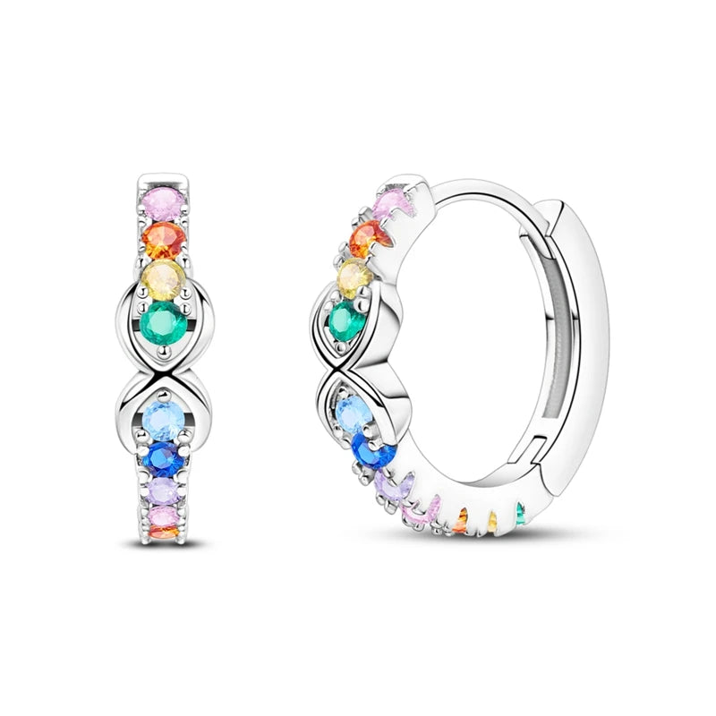 2025 Original 925 Sterling Silver Hoop Earring Zirconia Irregularity Stud Earring For Women Engagement Birthday Jewelry Gift Streetsharks