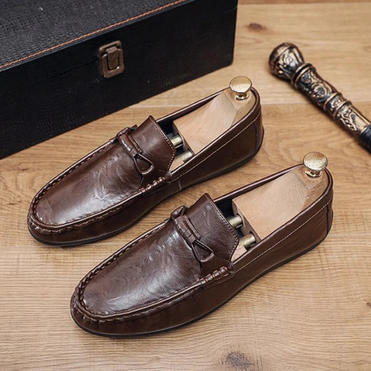 Summer men's loafers soft soled men's leather shoes comfortable driving shoes luxecrown.co.uk