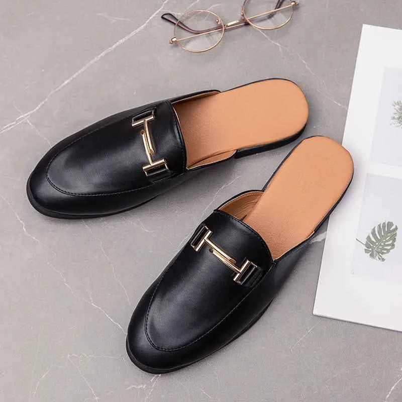 2024 Loafers Men Casual Shoes Men Flat Muller Shoes Fashion Club Comfort Slippers Luxury Trendy Summer Gents Shoes Leisure Walk luxecrown.co.uk