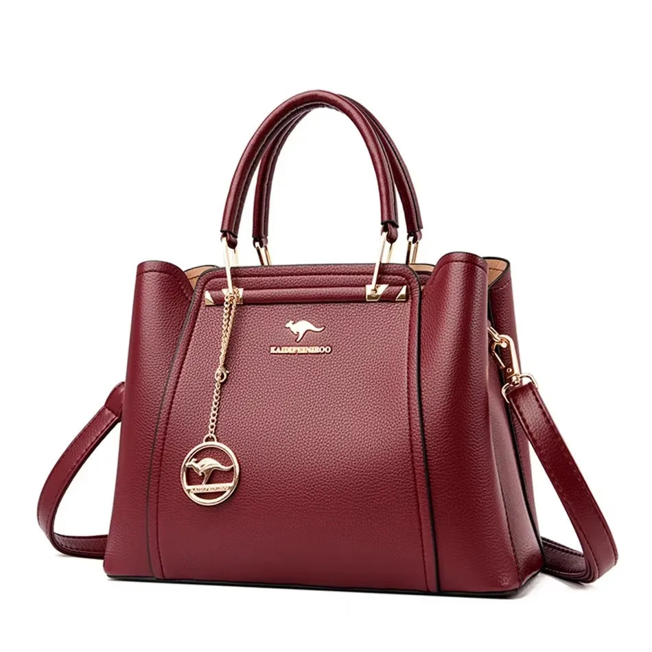 Luxury Handbag Fashion Print Large Capacity Soft Leather Women Shoulder Crossbody Bag Leisure Designer Ladies Purses and Handbag luxecrown.co.uk
