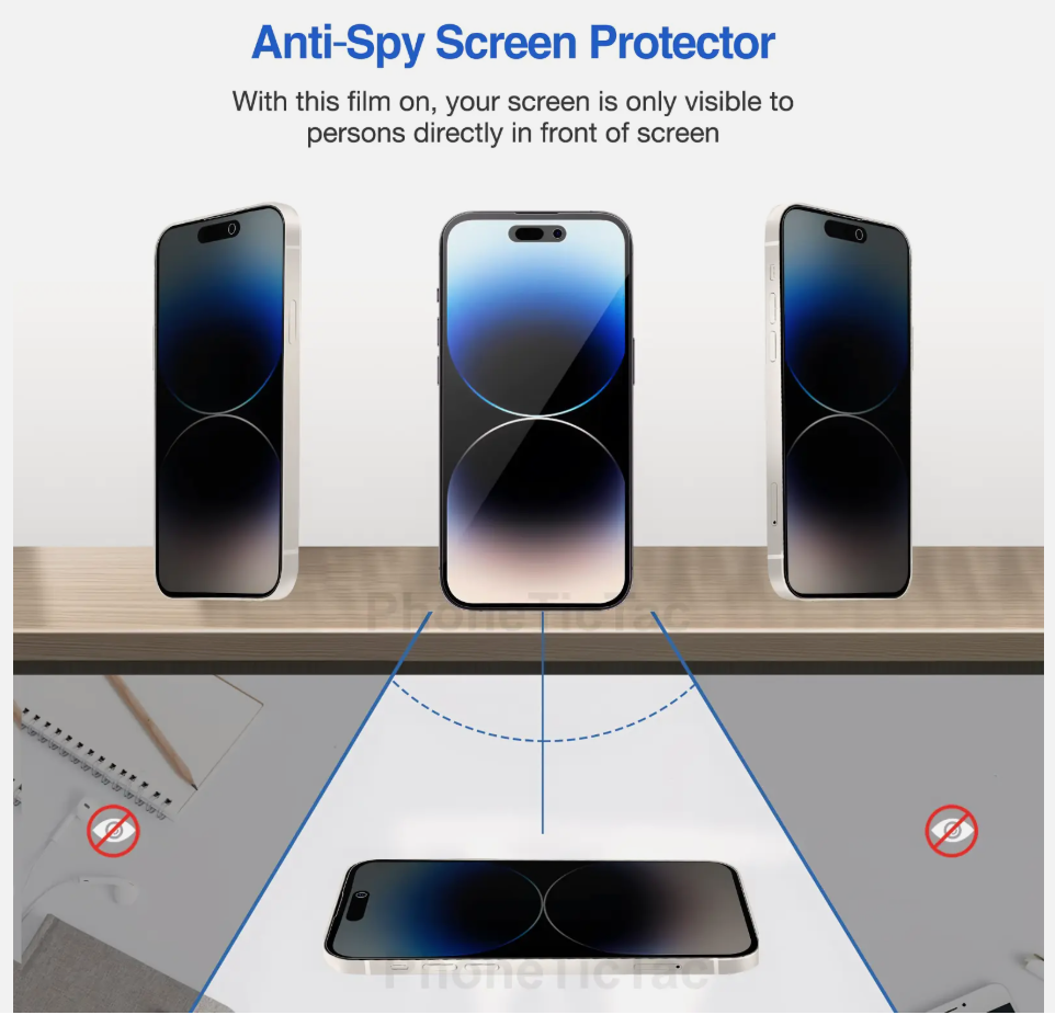 iPhone 11-16 Series Complete Privacy Tempered Glass Screen Protector | Pro/Pro Max | X/XS/XR/SE | Best Screen Protection Streetsharks