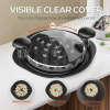 Pulled Chicken Shredder with Clear Lid Ergonomic Handle Quickly Tear Meat Grinder Streetsharks