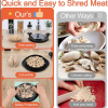 Pulled Chicken Shredder with Clear Lid Ergonomic Handle Quickly Tear Meat Grinder Streetsharks