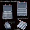 LAifu Snack Box with Compartments, 36 Grids Plastic Stackable Organizer Streetsharks