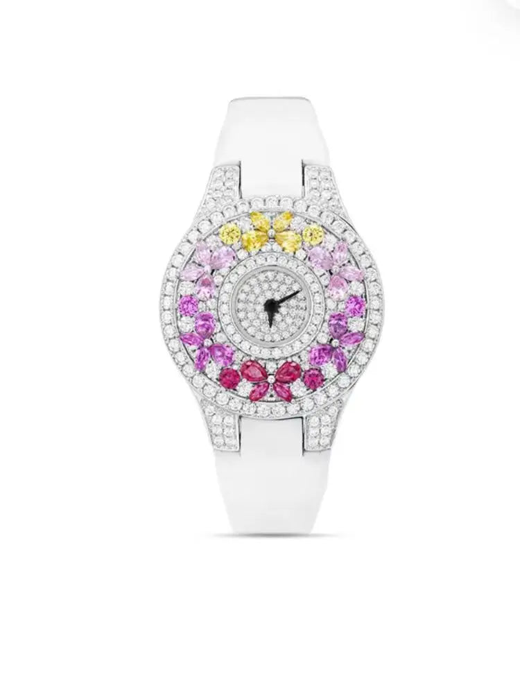 Luxury Brand Woman Watch Qualities Diamond Emerald Watches Ladies Leather Brcalaet Elegant Montre Femme watch for women luxecrown.co.uk