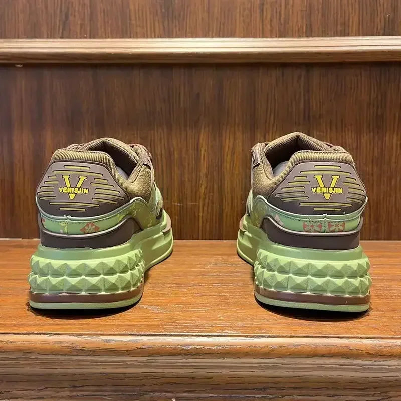 2025 Four Seasons New Anti-slip Wear-resistant Thick Sole Increase Comfortable Outdoor Trend Fashion Casual Pair Board Shoes Streetsharks