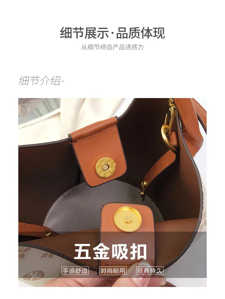 Advanced fashion bag for women 2025 new casual women's bag, large capacity bucket bag, shoulder bag, diagonal cross bag luxecrown.co.uk