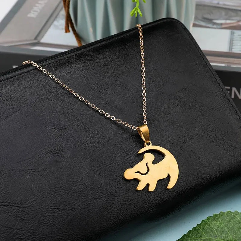 Simple Sweet Color Lion King Pendant Necklace Best Birthday Gift Women Jewelry Streetsharks