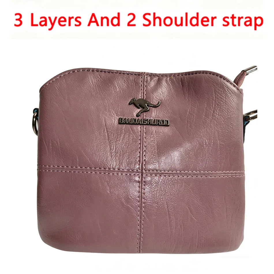 Luxury Handbag Fashion Print Large Capacity Soft Leather Women Shoulder Crossbody Bag Leisure Designer Ladies Purses and Handbag luxecrown.co.uk
