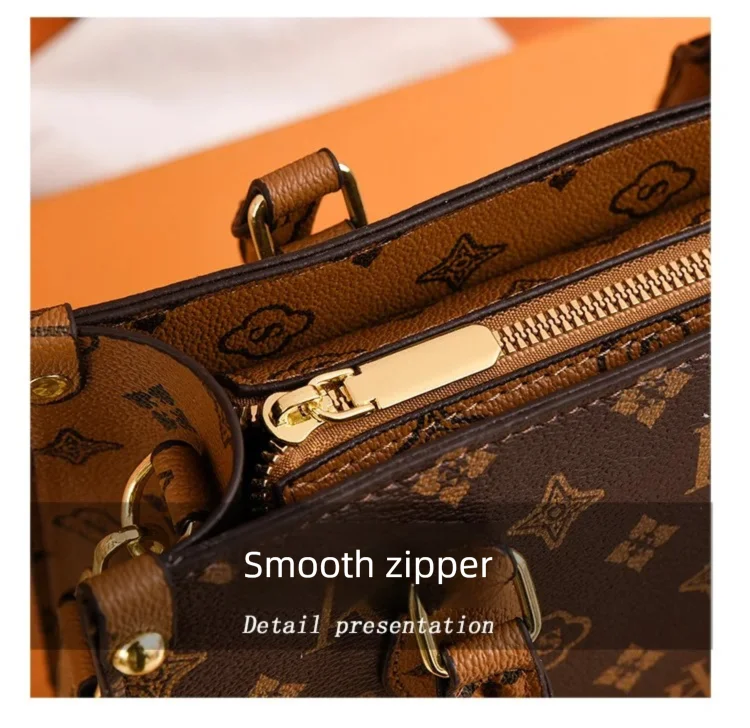 Elegant Retro Women's Tote Bag Single Shoulder Crossbody Bag Floral Print Ladies Handbag Luxury Texture Commuter Messenger Bag luxecrown.co.uk