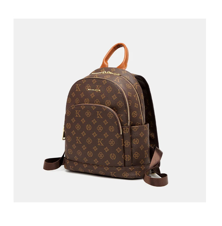 Mkf Genuine Vintage Retro Casual Backpack for Women, Original Design Niche Women's Bag, Large Capacity Travel Trendy Bag luxecrown.co.uk