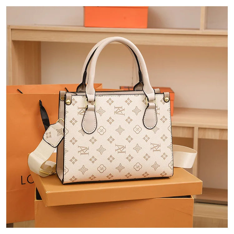 Elegant Retro Women's Tote Bag Single Shoulder Crossbody Bag Floral Print Ladies Handbag Luxury Texture Commuter Messenger Bag luxecrown.co.uk