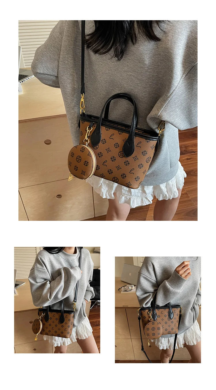 Women Luxury High End Leather Tote Bag Fashion Elegant Shoulder Handbag Classic Crossbody Daily Commuter Look luxecrown.co.uk