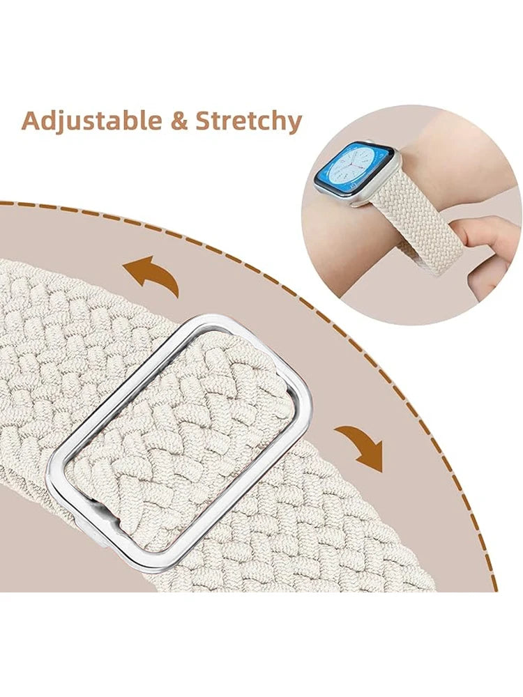 Apple Watch Band 42mm 46mm 44mm 40mm 45mm Ultra 3 49mm Braided Bracelet Correa Series 11 10 9 8 7 6 SE3 Smartwatch Straps luxecrown.co.uk