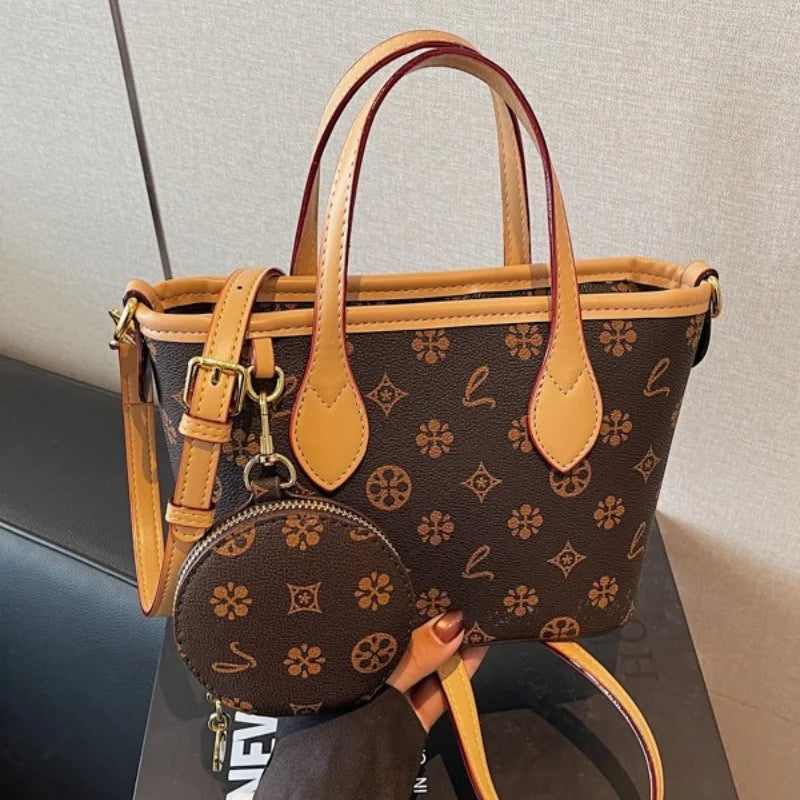 Women Luxury High End Leather Tote Bag Fashion Elegant Shoulder Handbag Classic Crossbody Daily Commuter Look luxecrown.co.uk