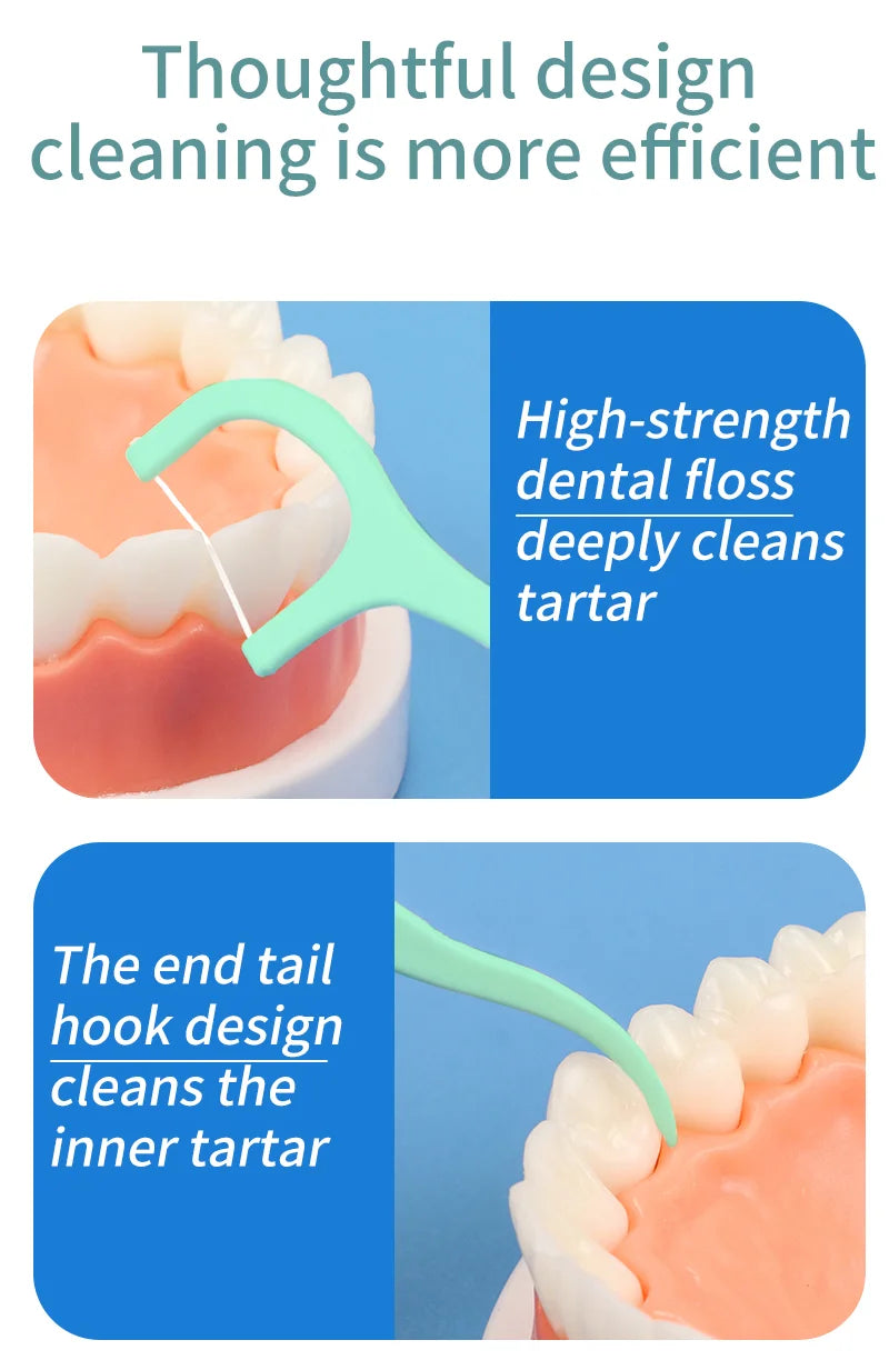 500/300/100pcs ultra-fine mint flavored toothpicks, safe high-end toothpick sticks, plastic toothpicks