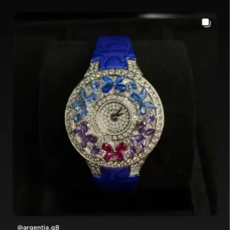 Luxury Brand Woman Watch Qualities Diamond Emerald Watches Ladies Leather Brcalaet Elegant Montre Femme watch for women luxecrown.co.uk