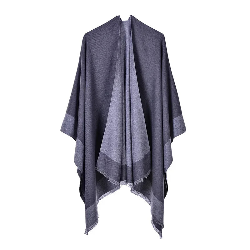 Winter Fashion Poncho Women Capes Scarf Imitation Cashmere Ladies Scarves Warm Shawls Wraps Woman Ponchos Bufanda Mujer Foulard luxecrown.co.uk