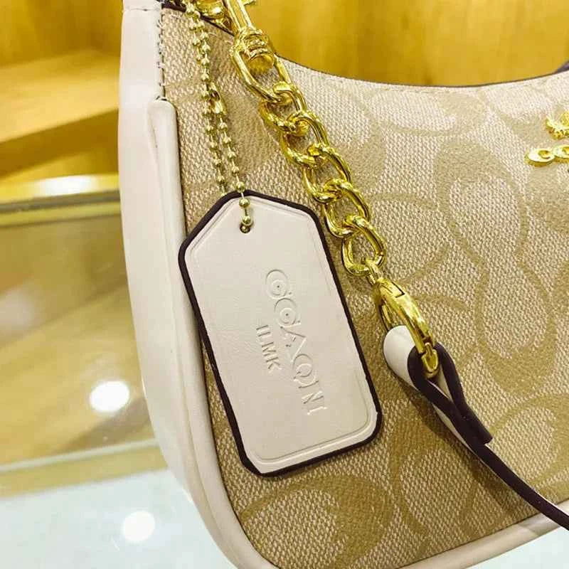 Women's Chain Bags Pvc Geometric Print Handbag Shoulder Crossbody Bag Women's Underarm Bag Suitable For Daily Outfit Matching luxecrown.co.uk