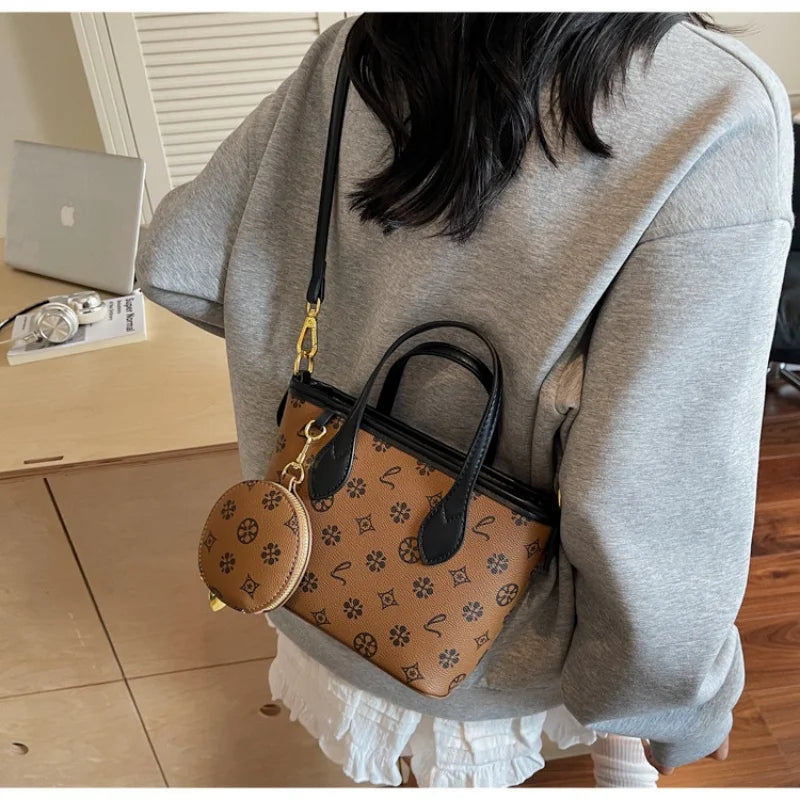 Women Luxury High End Leather Tote Bag Fashion Elegant Shoulder Handbag Classic Crossbody Daily Commuter Look luxecrown.co.uk